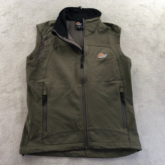 Lowe Alpine Women's Vest Jacket Medium Softshell Full Zip Stand Collar Green - Picture 11 of 12